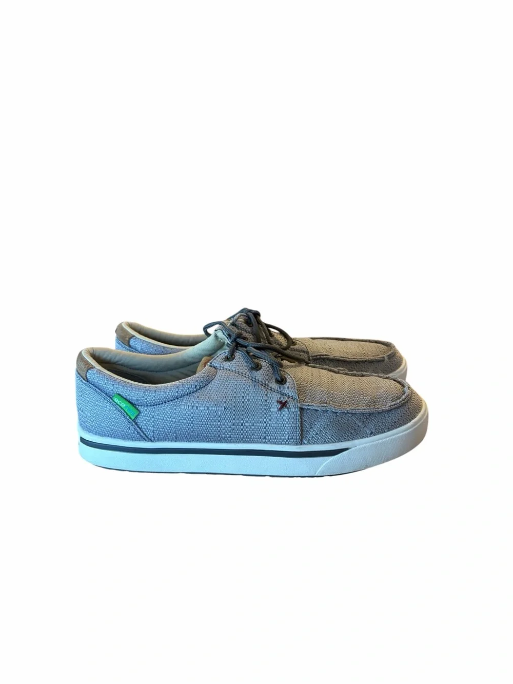 Twisted X Men's Hooey Loper Casual Boat Shoe Lace-Up in Gray. NWOB Size 10
